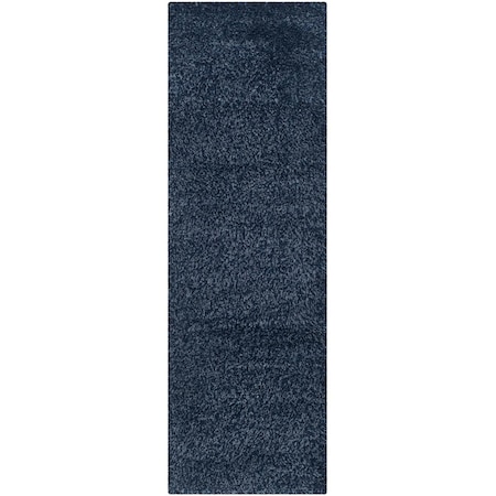 Safavieh 2 ft. 3 in. x 21 ft. Shag Power Loomed Runner Area Rug, Navy SG151-7070-221
